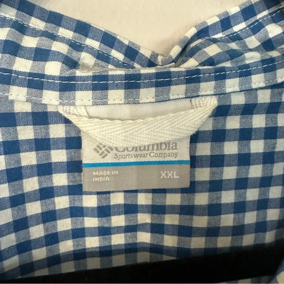 Columbia Men’s Short Sleeve Regular Fit Checkered Button Up Shirt Sz XXL GUC - Picture 4 of 8